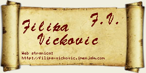 Filipa Vicković vizit kartica